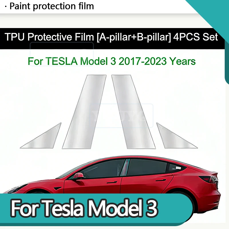 

For Tesla Model 3 Headlight Y Juniper B-Pillar Paint Scratch Protection Film A-Pillar TPU Invisible Car Cover Protective