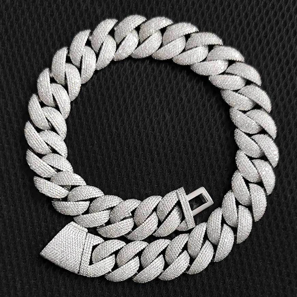 Big 5 Rows 22mm Bubble Iced Out Cuban Chain Necklaces for Men Women Bling Zircon Chain Hip Hop Goth Jewelry Free Shipping