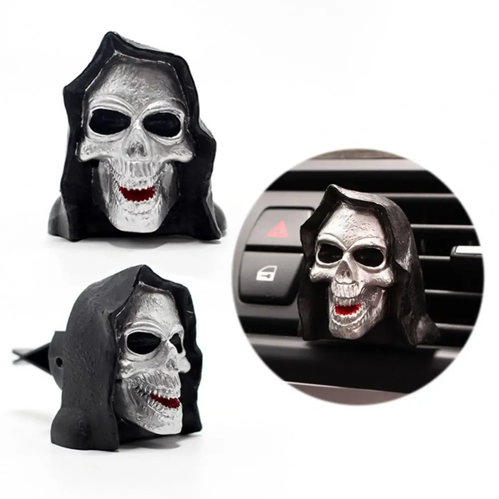 

Car Fragrance Diffuser Car Air Fresheners Evil Skull Ghost Clips with Essential Oil Diffuser for Unique Interior Accessories