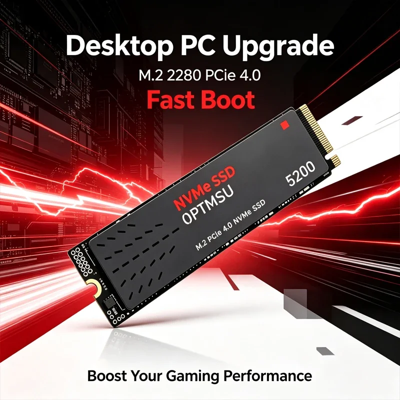 5200 NVMe SSD PCIe Gen4.0 X4 M.2 2280 Up to 3500MB/s TLC 3D NAND Internal Solid State Drive 500GB 1TB 2TB 4TB Desktop PC Gaming