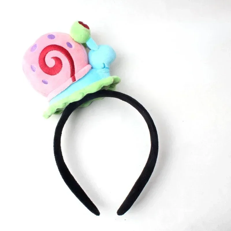 SpongeBob Hair Hoop Cartoon Plush Kawaii Hair Bands Cute Creativity Anime Women Hair Accessories Makeup Tool Girls Kids Headwear