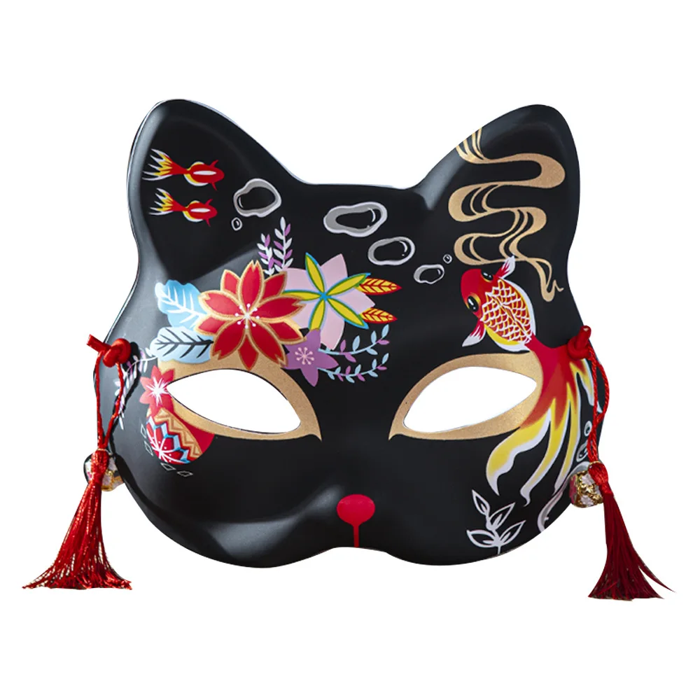 Cat Face Mask High Quality Japanese Cat Mask Cosplay Mask Handmade For Festivals Anime Masquerade Parties