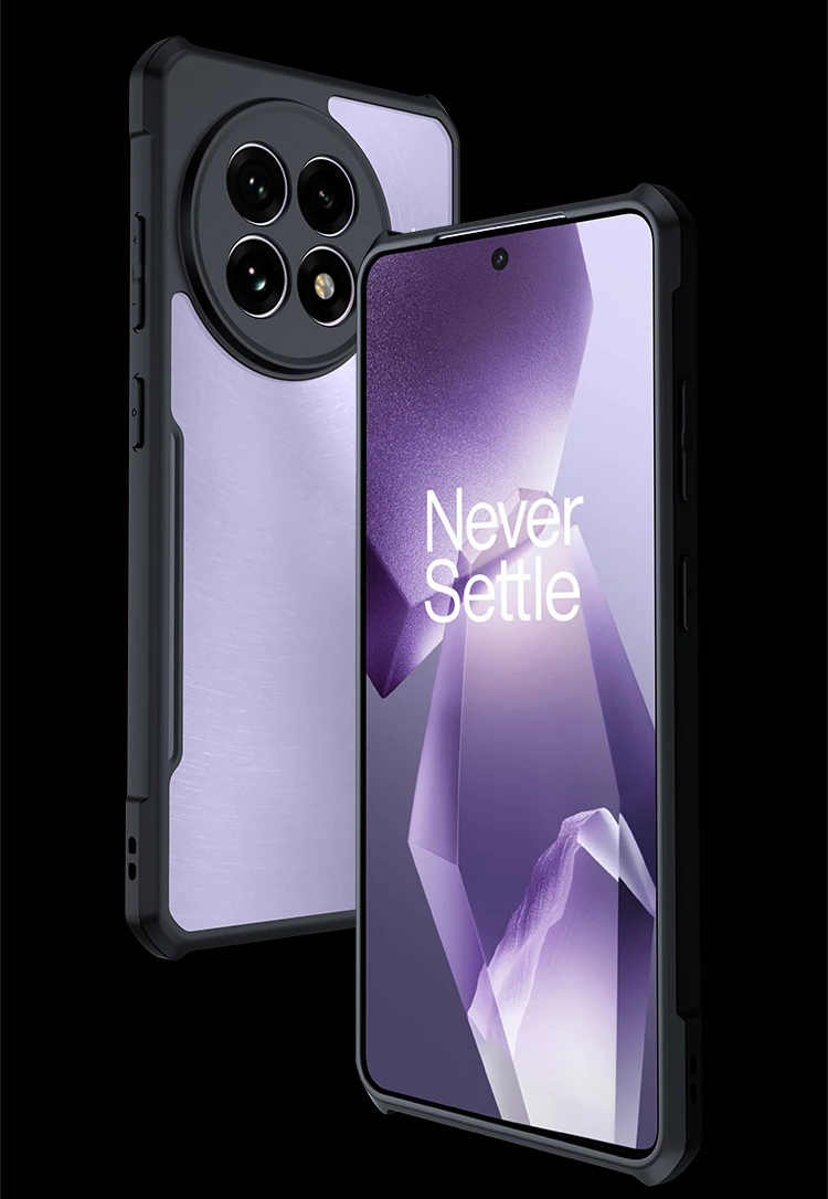 Funda para Xundd funda para OnePlus ACE 5, 5 Pro, 13R Airbags a prueba de golpes PC + marco de TPU funda trasera transparente para teléfono