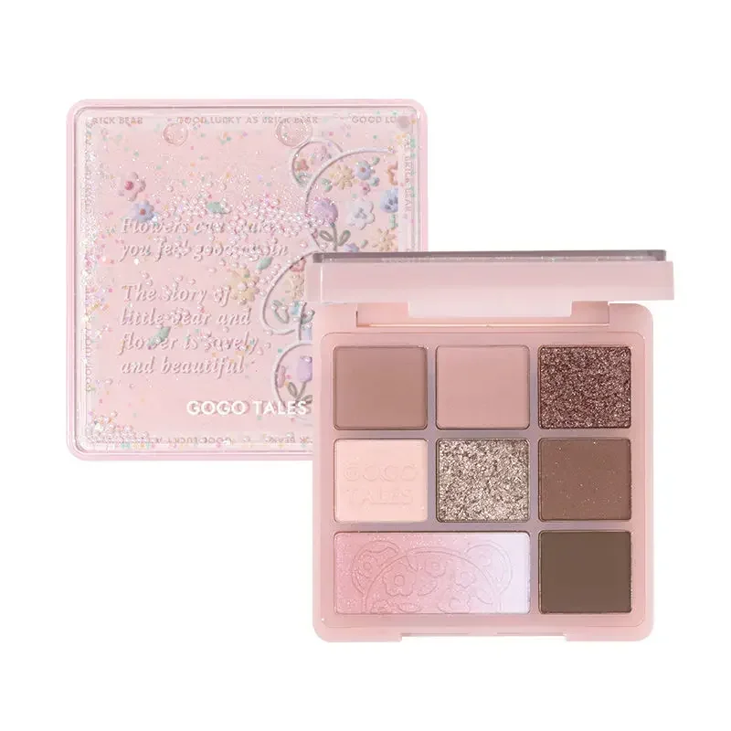 Gogotales Quicksand Bear Palette di ombretti Matte Earth Milk Tea Color Makeup Blush Evidenzia tavolozza di trucco integrata