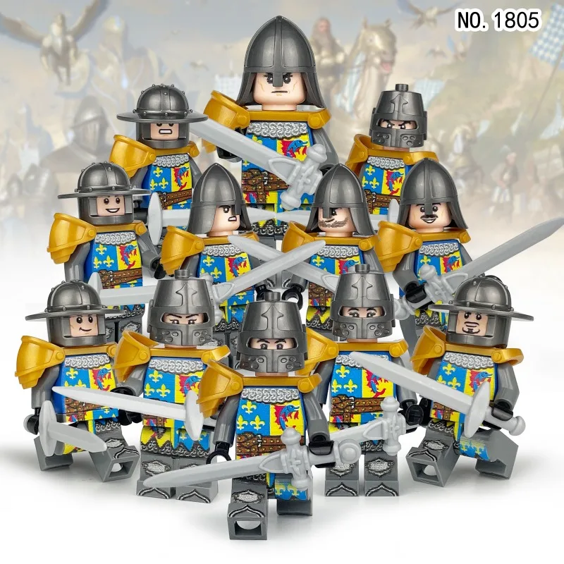 

M1801 M1811 M1812 Ancient Series Medieval Soldiers Children Assemble Small Particle Building Block Toys