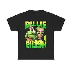 Camisa Billie Eilish, camisa Retro de los años 90, Billie Mercari 2026, novedad de verano, superventas, Camiseta informal de algodón para hombres y mujeres, ropa de calle
