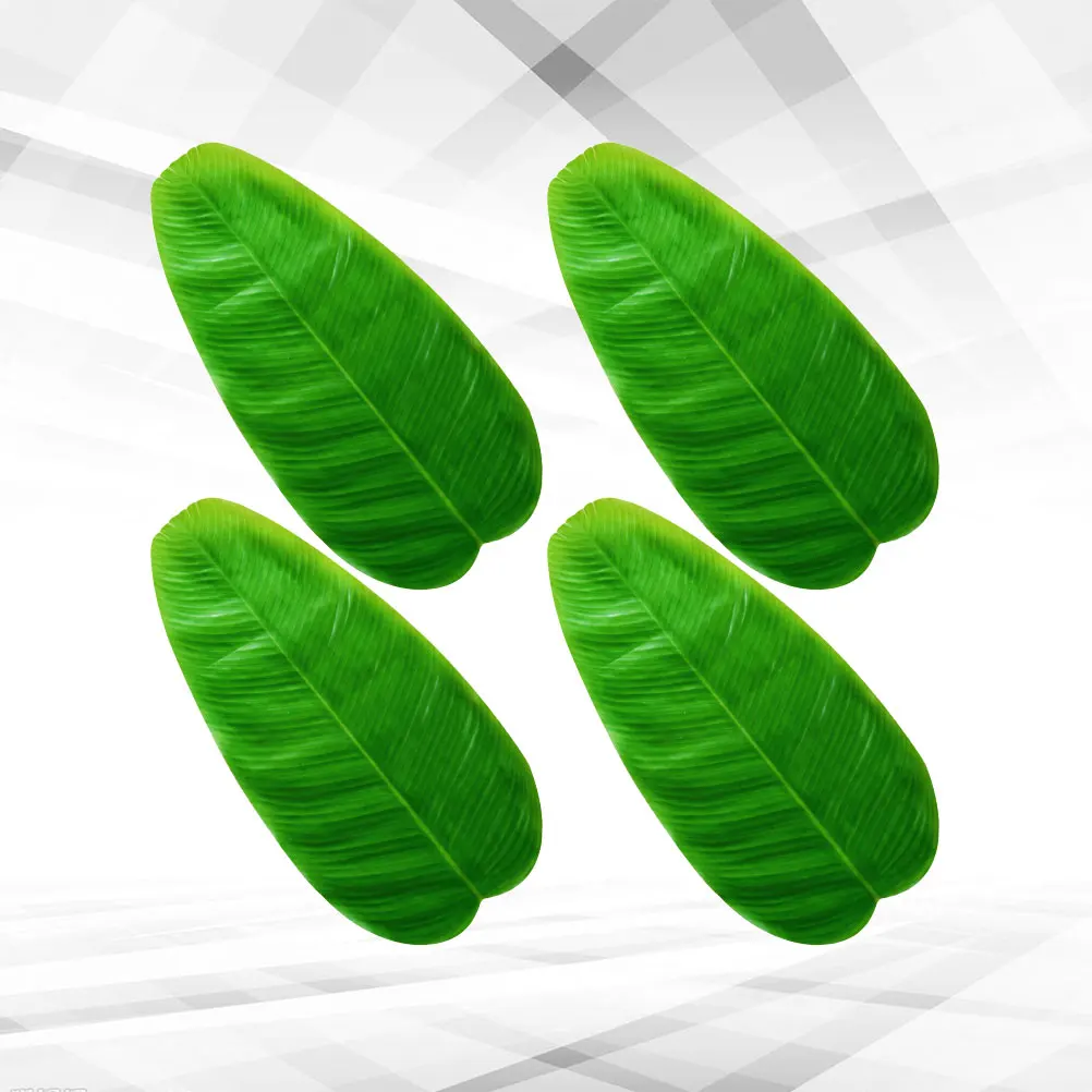 

Simulated Banana Leaf Table Mat Plants Tropical Leaves Decoration Artificial Cloth Placemat Tableware Hawaii Mats Green Dinner