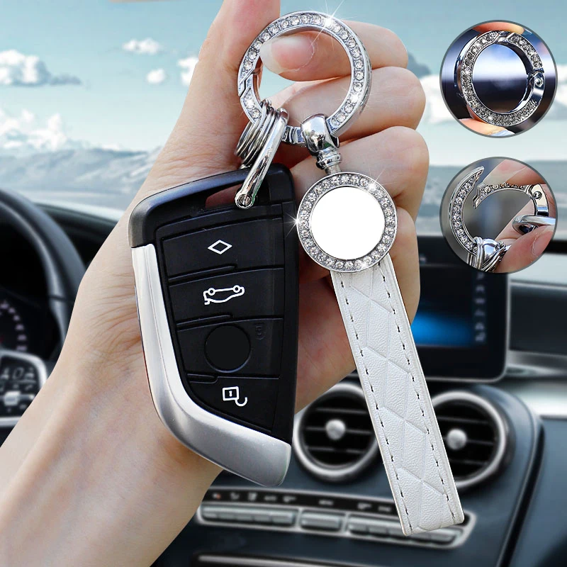 Брелок для ключей Автомобильный Алмазный Кожаный, чехол для ключей для BYD Tang F3 E6 Atto 3 Yuan Plus Song Max F0 G3 I3 Ea1 Dmi