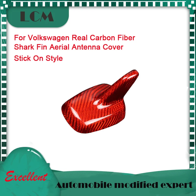 

For Volkswagen Real Carbon Fiber Shark Fin Aerial Antenna Cap Cover For VW Golf 7 Passat Magotan Tiguan L Jetta Tayron Teramont
