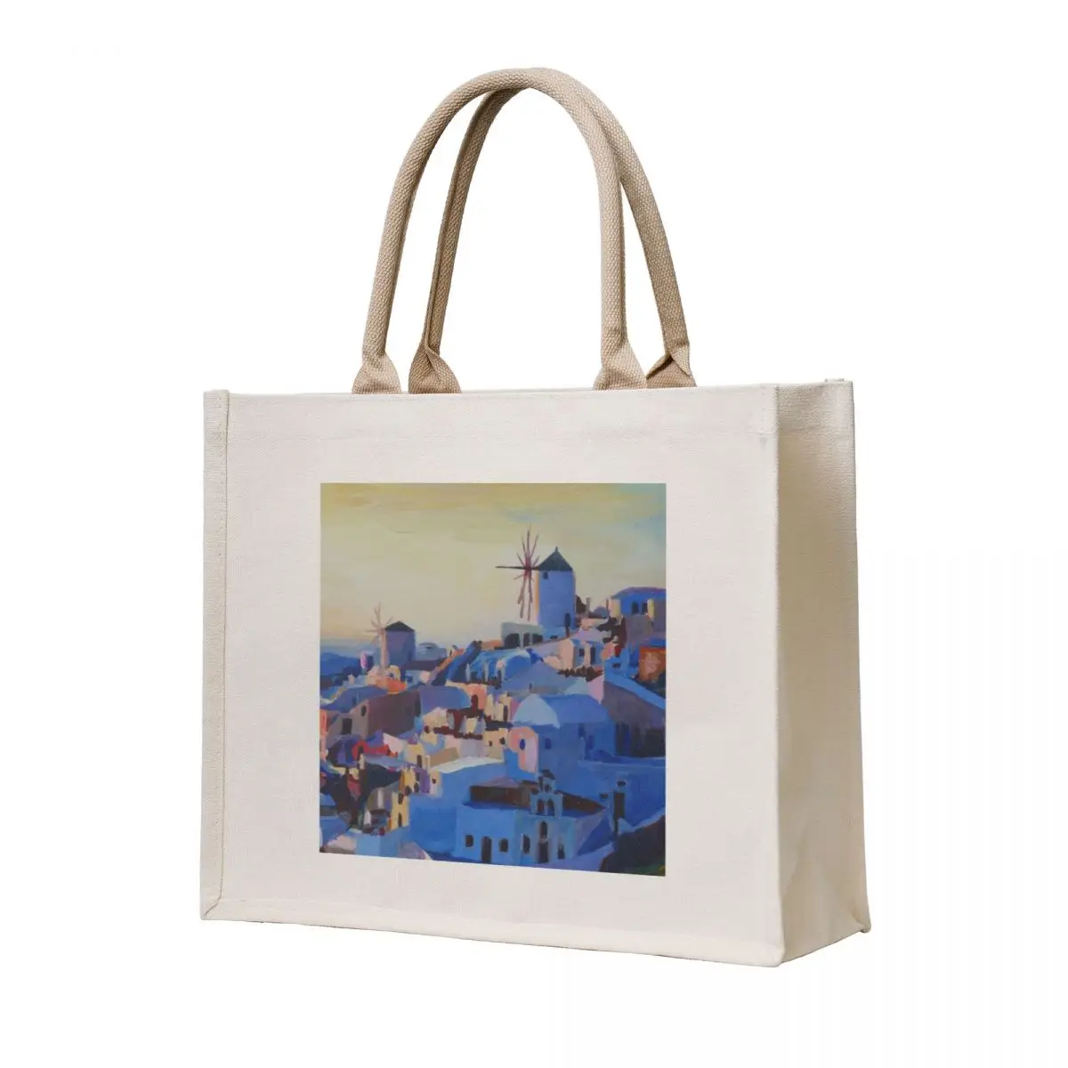 

Morning Glory Oia In Santorini Greece Tote Bag Reusable bags personalized tote bag Canvas stote bag Handbags women