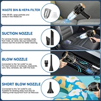 Powerful 2-in-1 Air Duster & Vacuum, Handheld Cordless Cleaner with Digital Display for Electronics Car Home Office 6