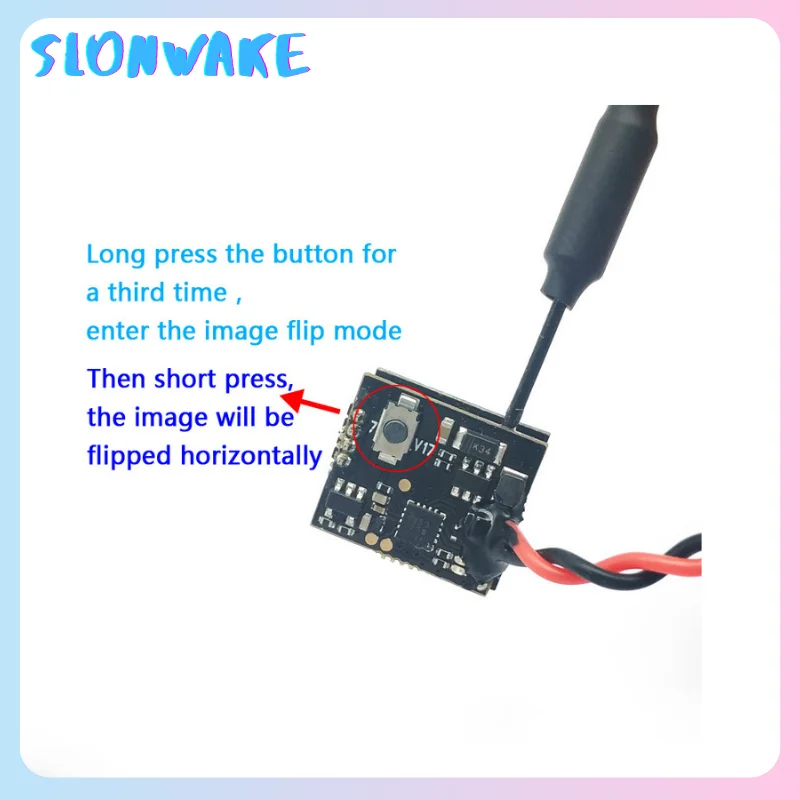 Only 3.6g mini 5.8G FPV 48CH 25mW Transmitter VTX-CAM with 600TVL 120 degree AIO Camera for RC indoor FPV Racing Drone Parts