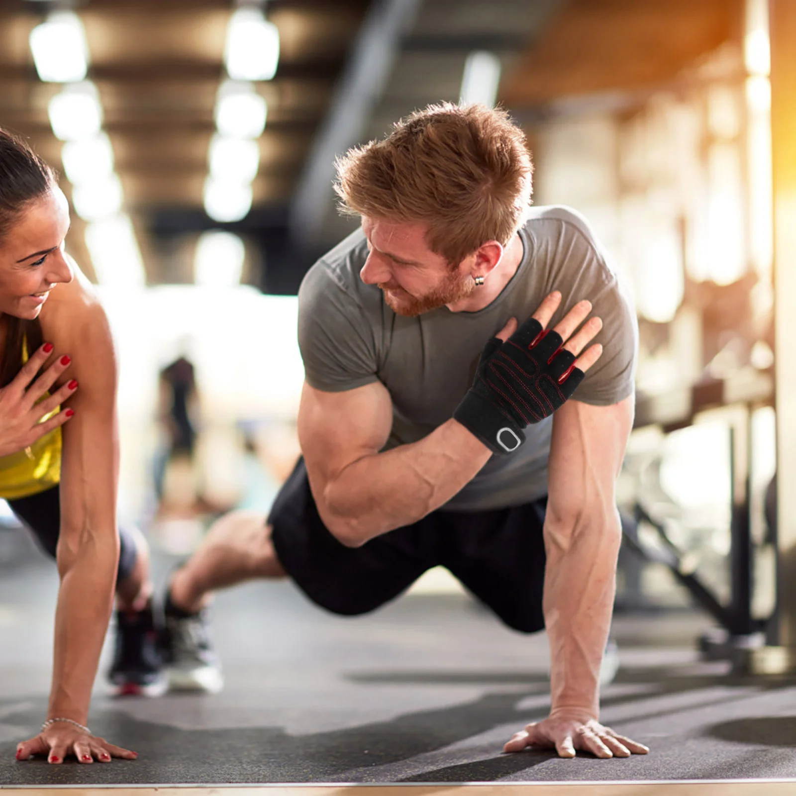 

Мужские перчатки для фитнеса с полупальцами, удобные дышащие эластичные перчатки для спорта на открытом воздухе, верховой езды, тяжелой атлетики, утолщенные