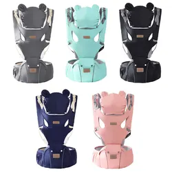 3 IN 1 Baby Hipseat Carrier Backpack Straps for Infant Toddler 0-36M Ergonomic With Windproof Hat for Winter Luminous Strips