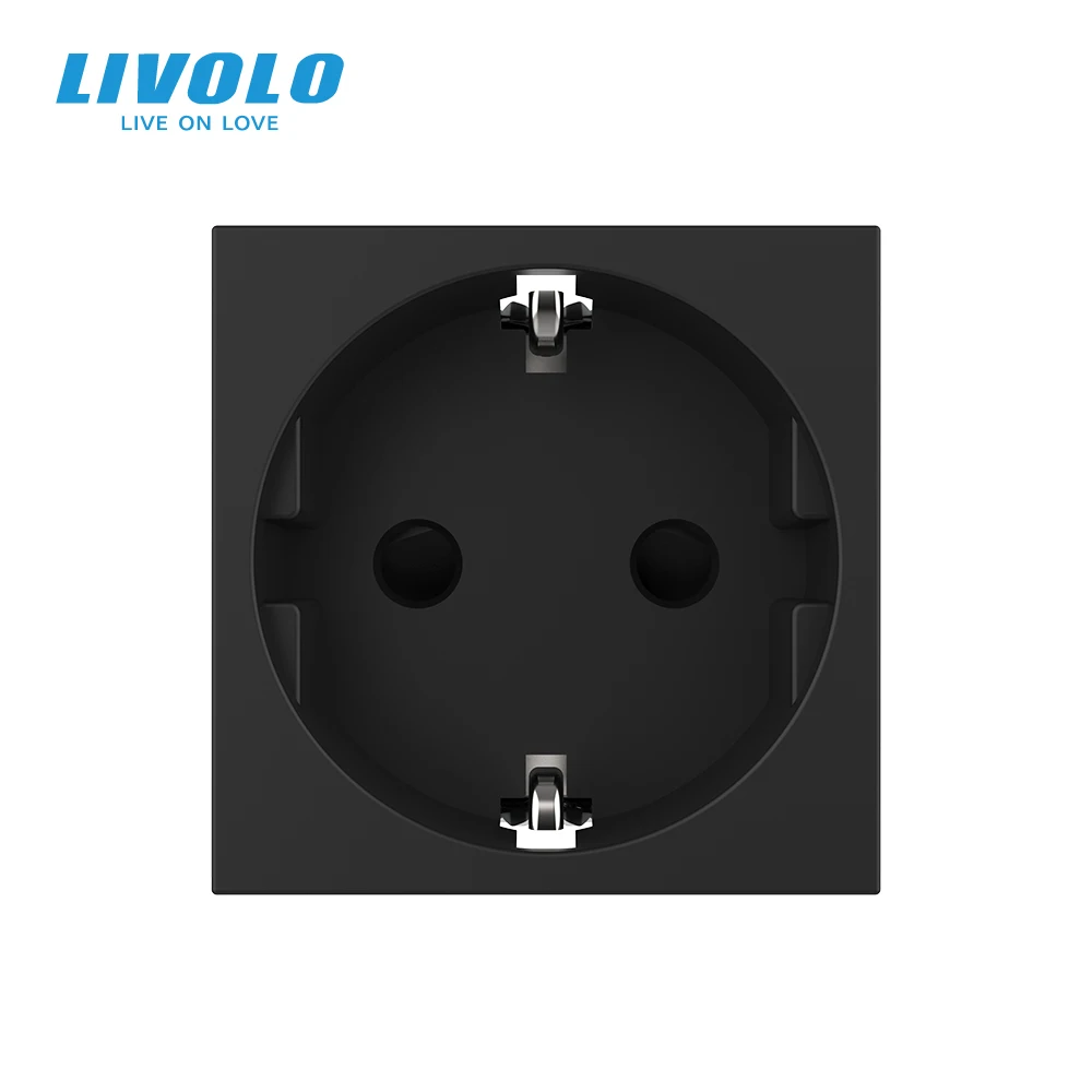 Livolo EU Standard Socket DIY Onderdelen,Without Glass Panel Metal Plate , VL-C7-C1EU (No Metal Plate)