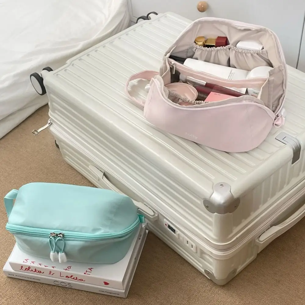 

Portable Large Capacity Cosmetic Case Multi-layers Simple Makeup Case Makeup Handbag Girl