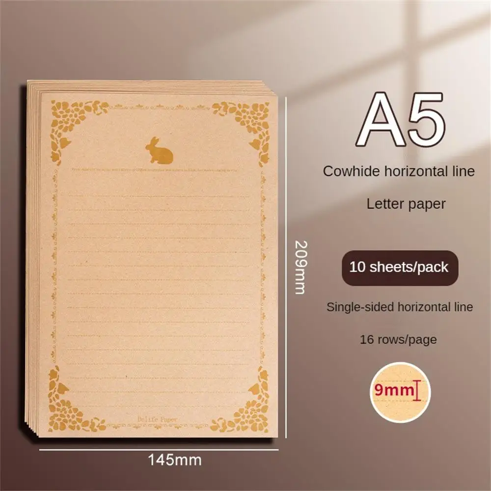 10 Pieces Of Vintage Kraft Paper Envelope Letter Set Holiday Supplies Collection Wedding Party Invitation Card Bag Salary Let