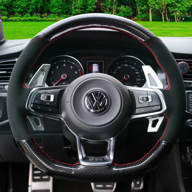 

Hand Sewing Suede Car Steering Wheel Cover for Skoda Octavia Fabia Rapid Superb Yeti Steering-Wheel Braid Car Accessories