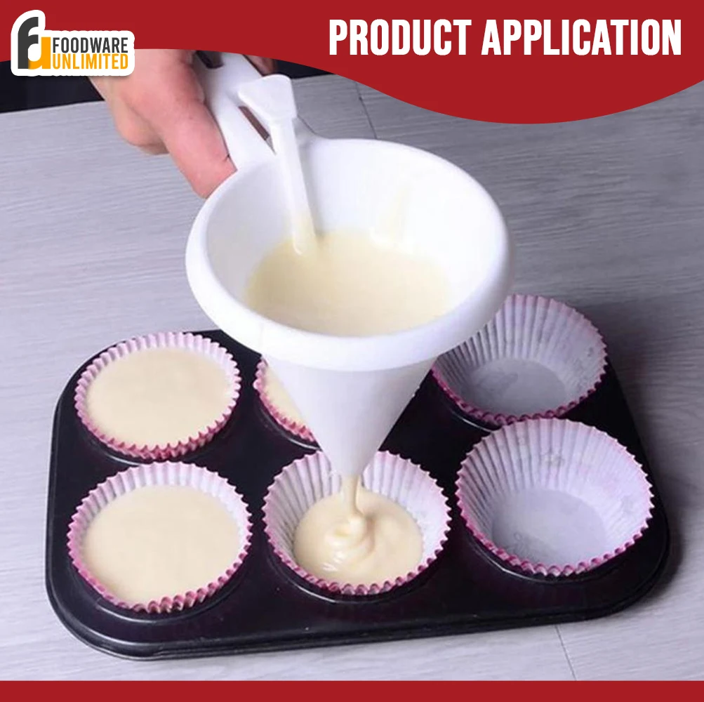 

1pcs Handheld Cream Measuring Funnel Cake Chocolate Dispenser Conical Frosting Batter Dispenser Funnel Precise Portioning Funnel