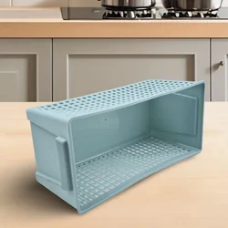 Desktop Storage Basket Snack Storage Hollow Rectangular Plastic Storage Basket Home Containers Multifunctional Organizer Boxes