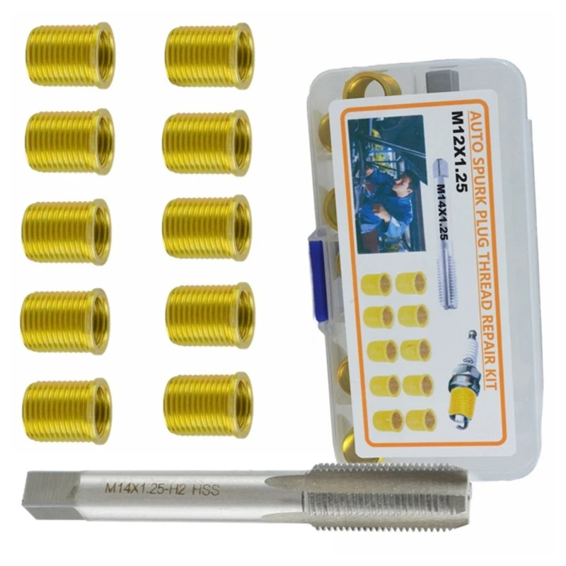 Insertion bougies d'allumage M12x1,25 en acier inoxydable pour voiture, pour une restauration efficace du filetage