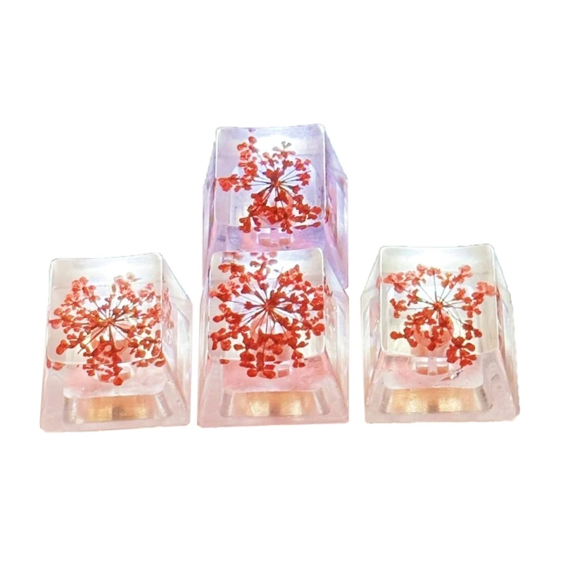 Resins Keycap Leaves Dry Flowers Keycap OEM for Mechanical Keyboards