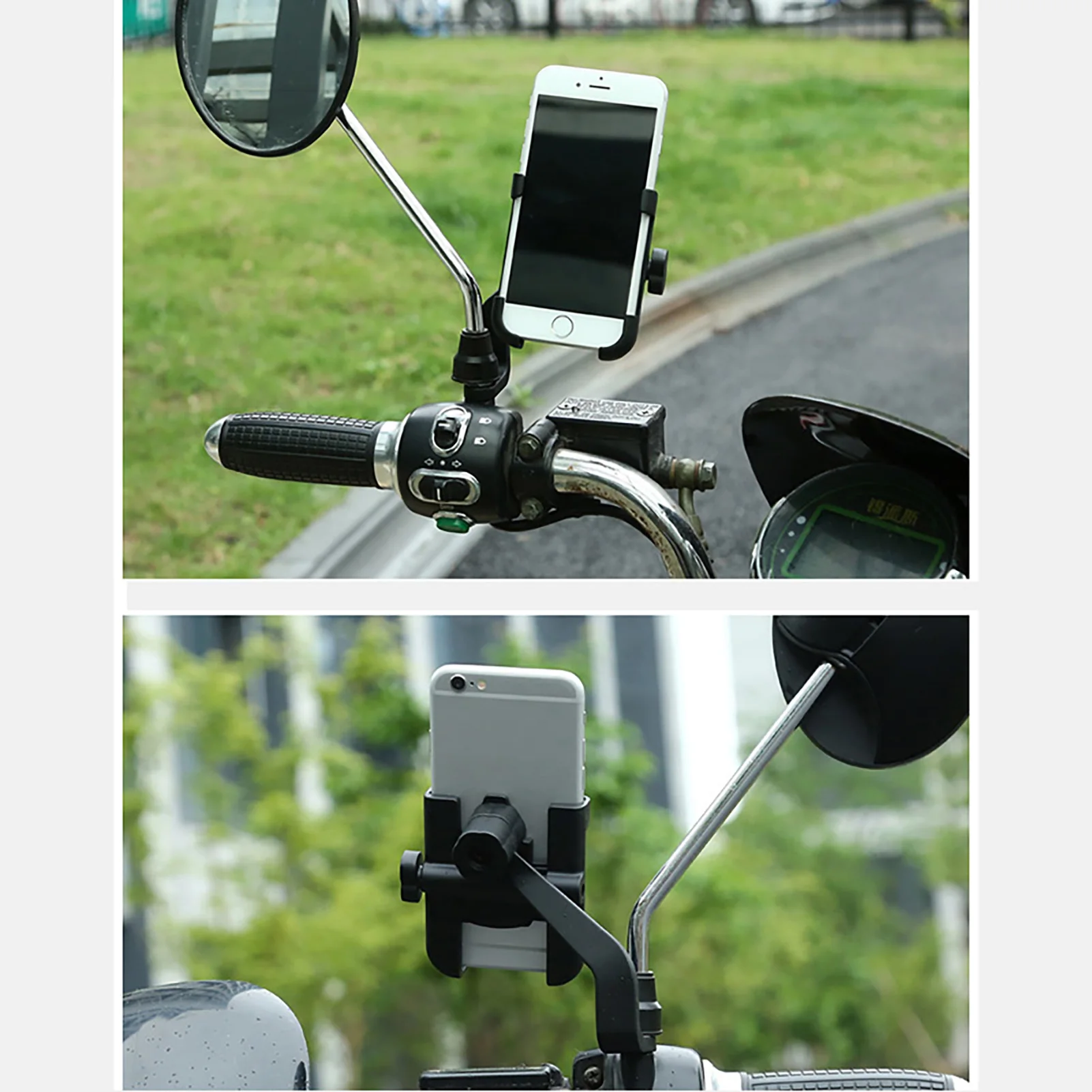 Soporte para teléfonos de motocicleta, soporte para teléfono de alta resistencia y ligero para actividades de conducción al aire libre