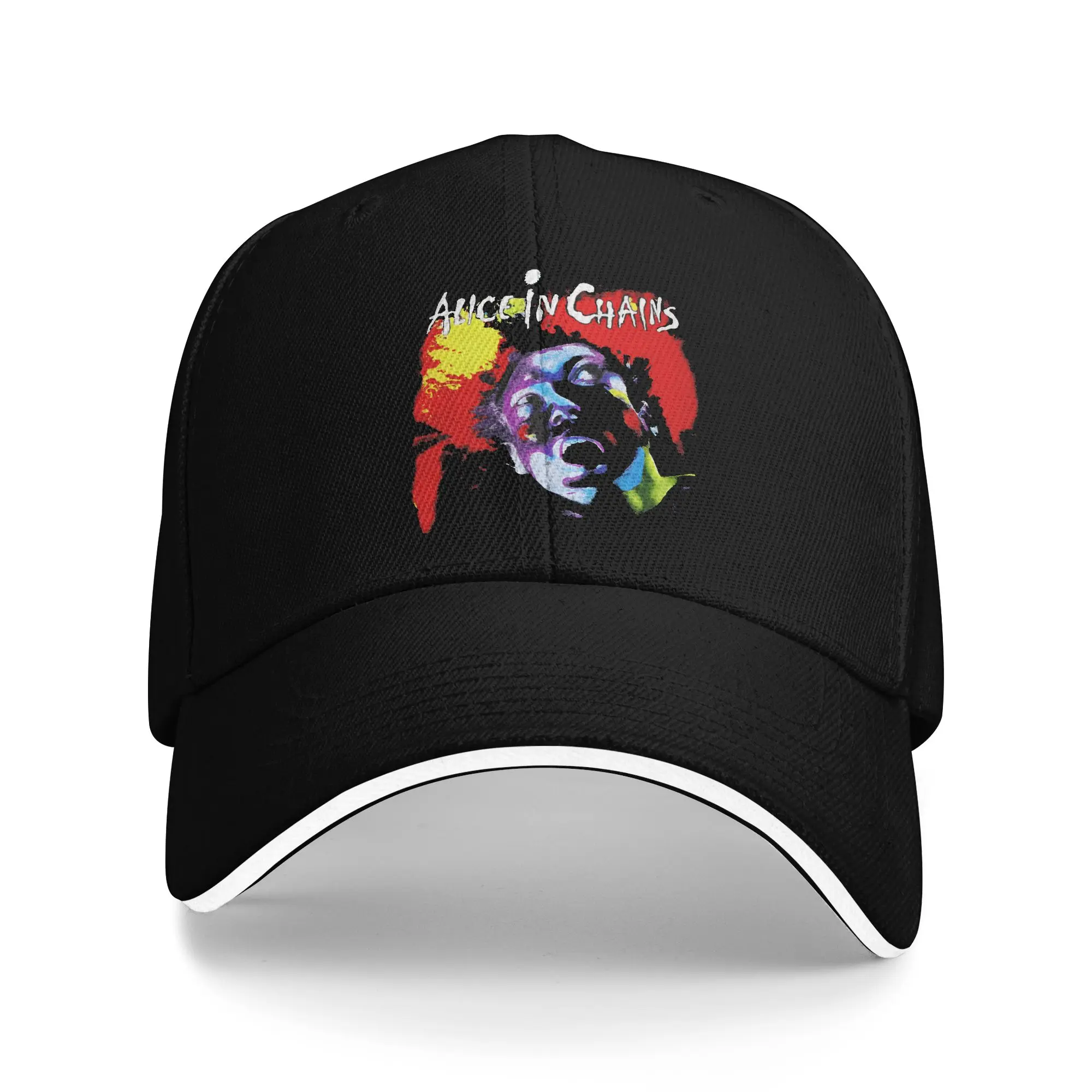 Alice In Chains Color Splash Layne Portrait Baseball Cap  Unisex Design Trucker Hat Spring Casual Kpop Rock Baseball Caps