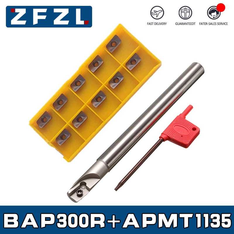 

Фреза BAP300R APMT1135 фрезерный нож BAP300, ручка для черновой Фрезы с ЧПУ, с прямым углом обзора