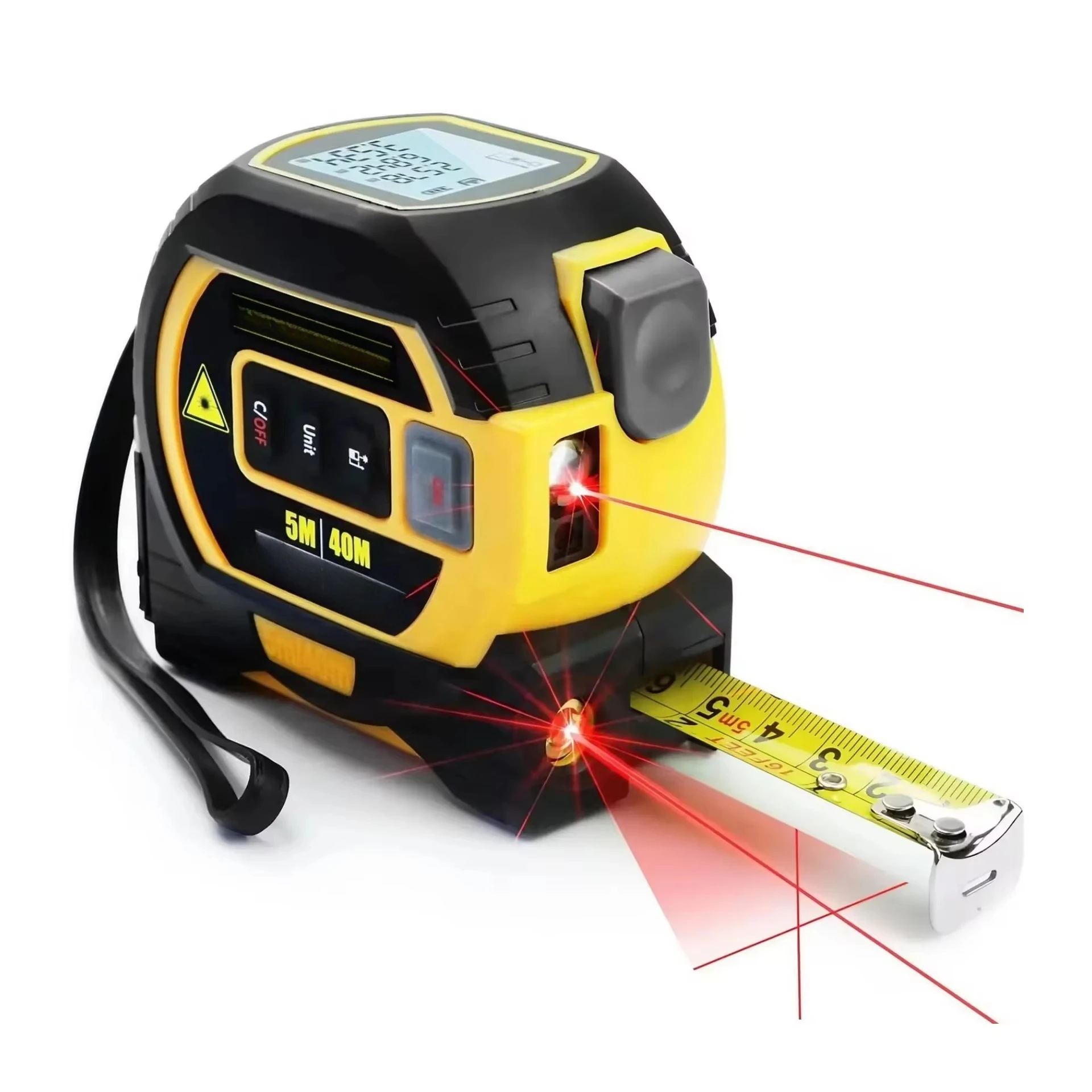 

Wholesale Laser Tape Measure 3 in 1 Distance Rangefinder Meter 40/60M Digital Tape Laser Measure Tape Measuring Tools - 004