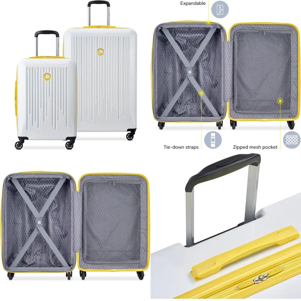 

расширяемый багаж со стильным дизайном, глянцевой отделкой и 360° ° вращающиеся колеса, с запирающейся телескопической ручкой.