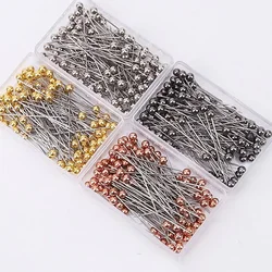 50/100Pcs/Box Glass Ball Head Pins Mixed Colors Straight Quilting Needles DIY Sewing Crafts Pins Sewing Accessories Safety Pins