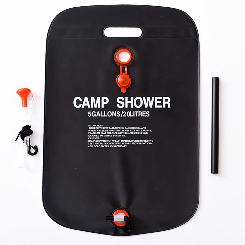 20L Portable Camping Shower Bag Solar Water Heating Camping Shower Bag Camping Water Bag  For Outdoor Camping And Hiking Beach