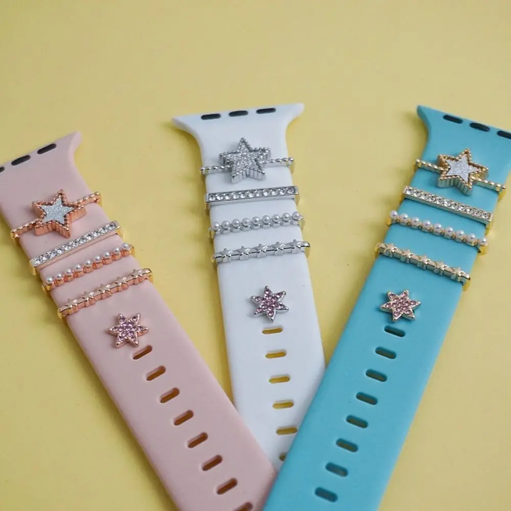 

Creative Metal Watch Band Ornament Diamond Brooch Decorative Ring Wristbelt Charms Strap Accessories