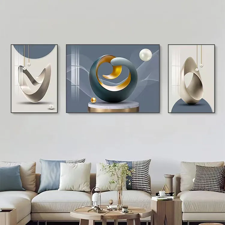 

-200*70 S3 стекло Галерея подвесная картина Рамка из алюминиевого сплава украшение стены гостиная ТВ диван фон Хрустальный декор стены