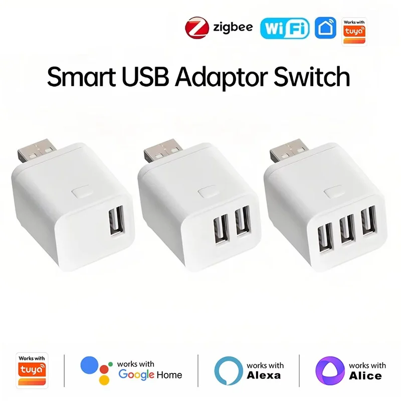 Smart WiFi Micro USB Adaptor Zigbee Switch 5V Micro Power Plug For Alexa Google Home Tuya Smart Life App Remote Control Module