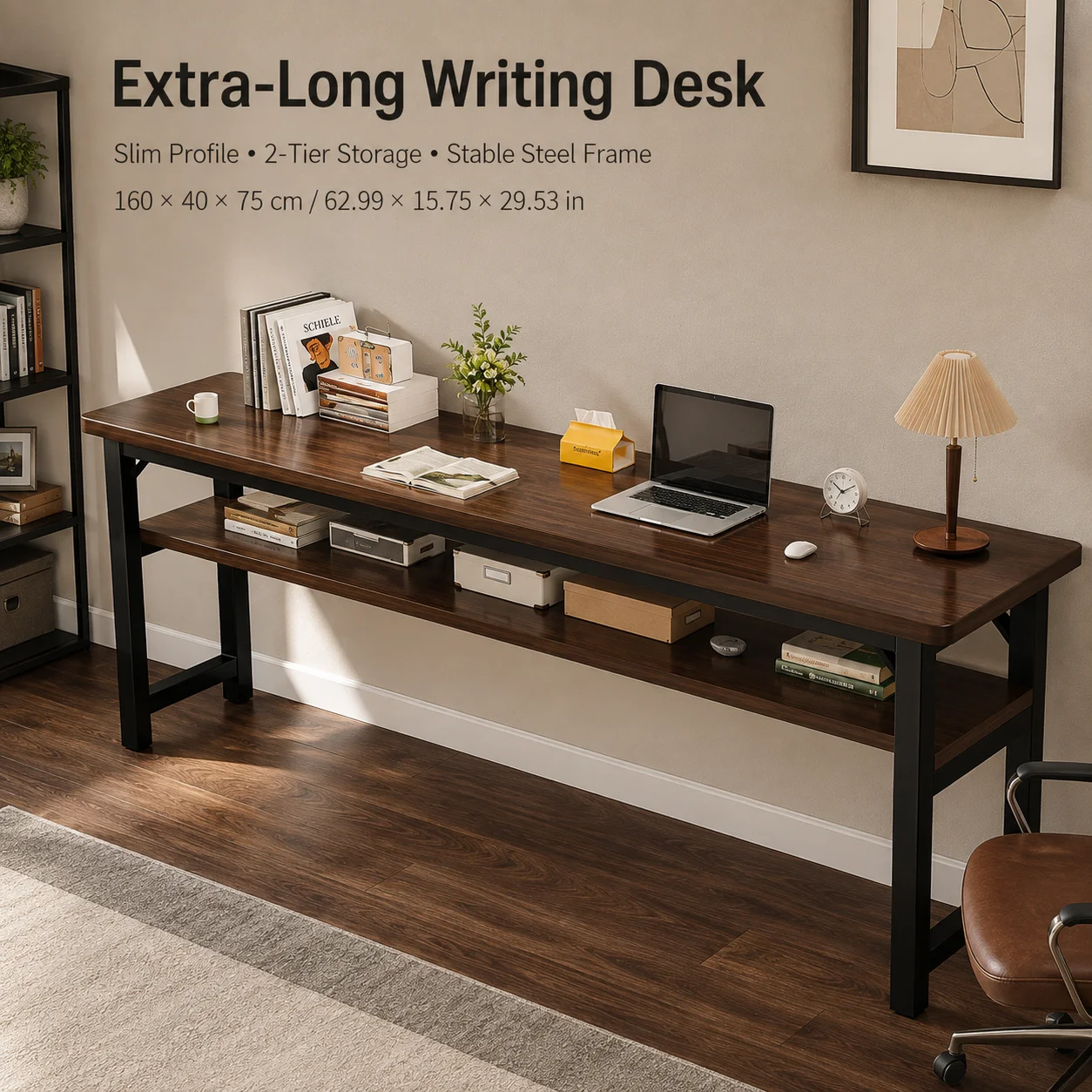 L Shaped Desk Setup - AOLIVIYA Dubbel Bureau voor Studenten, Eenvoudig
