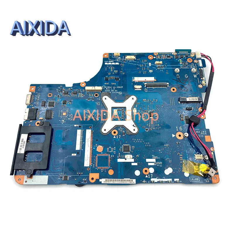 AIXIDA 17 cali K000092180 K000092150 LA-4982P do satelity TOSHIBA L500 L505 płyta główna do laptopa DDR3 GL40 darmowe CPU