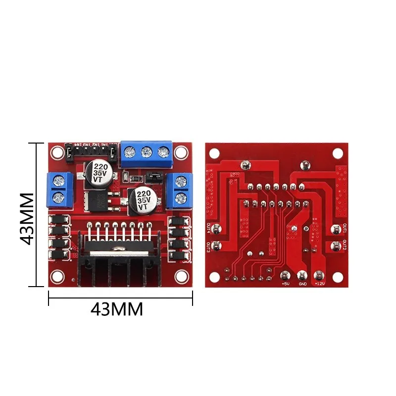 1/2/5pcs L298N Driver Board Module Dual H Bridge DC Stepper Motor Smart Car Robot Breadboard High Power L298 DC Motor Driver A4
