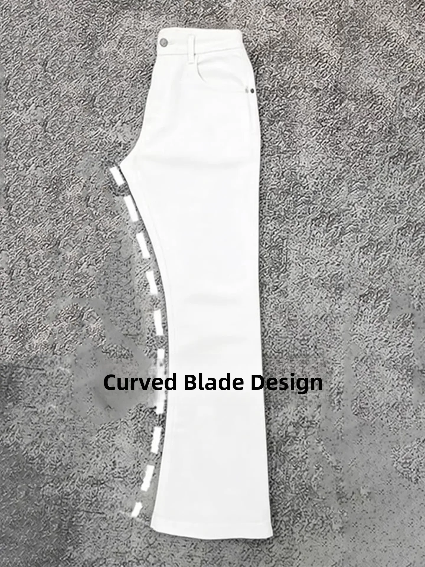 

White Willow Blade Men's Jeans Straight Leg Slimming High Waist Not Tight Micro Flared American Street Sle Casual Denim
