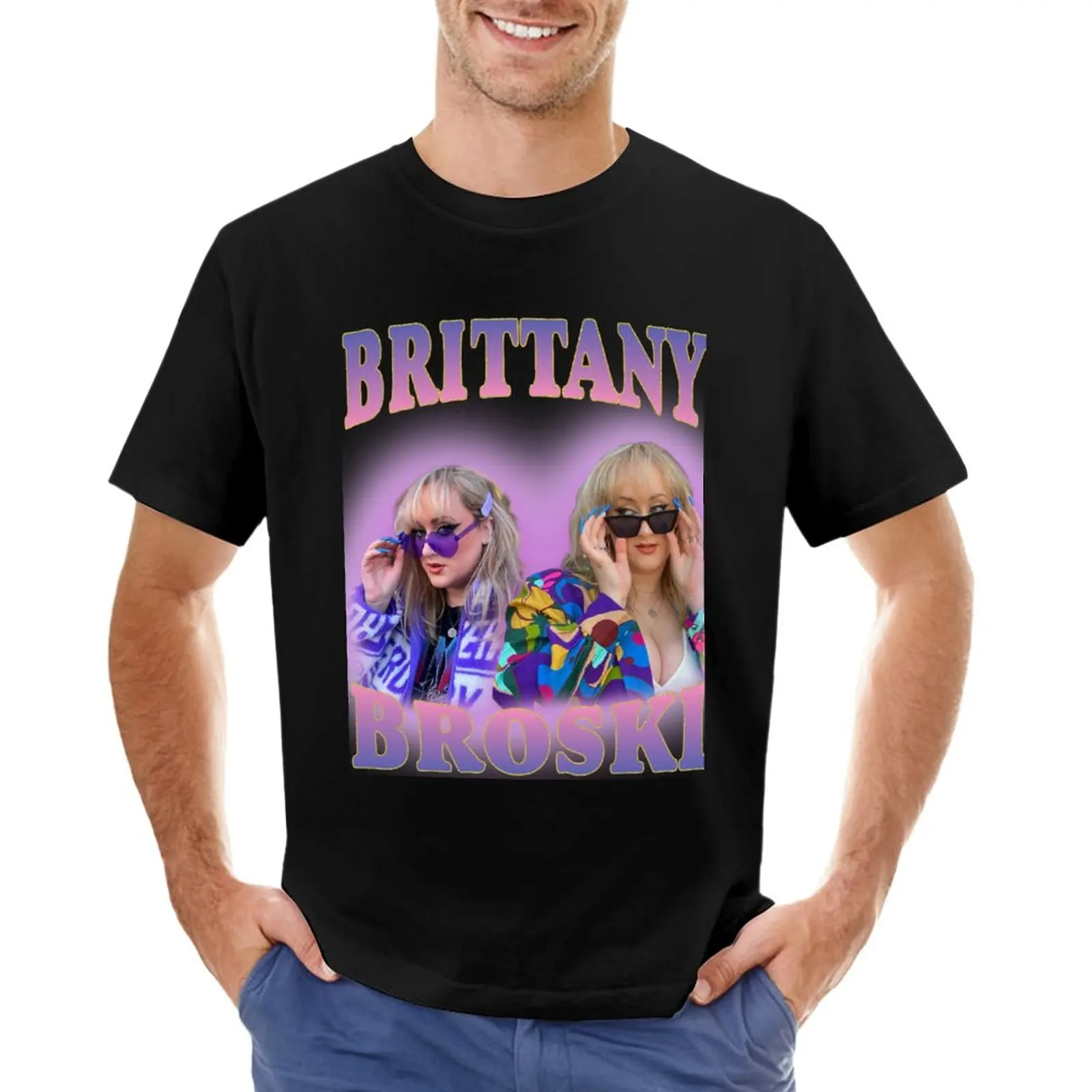 Brittany Broski Vintage Style Design T-Shirt t-shirts man anime Tee shirt black t shirts fruit of the loom mens t shirts