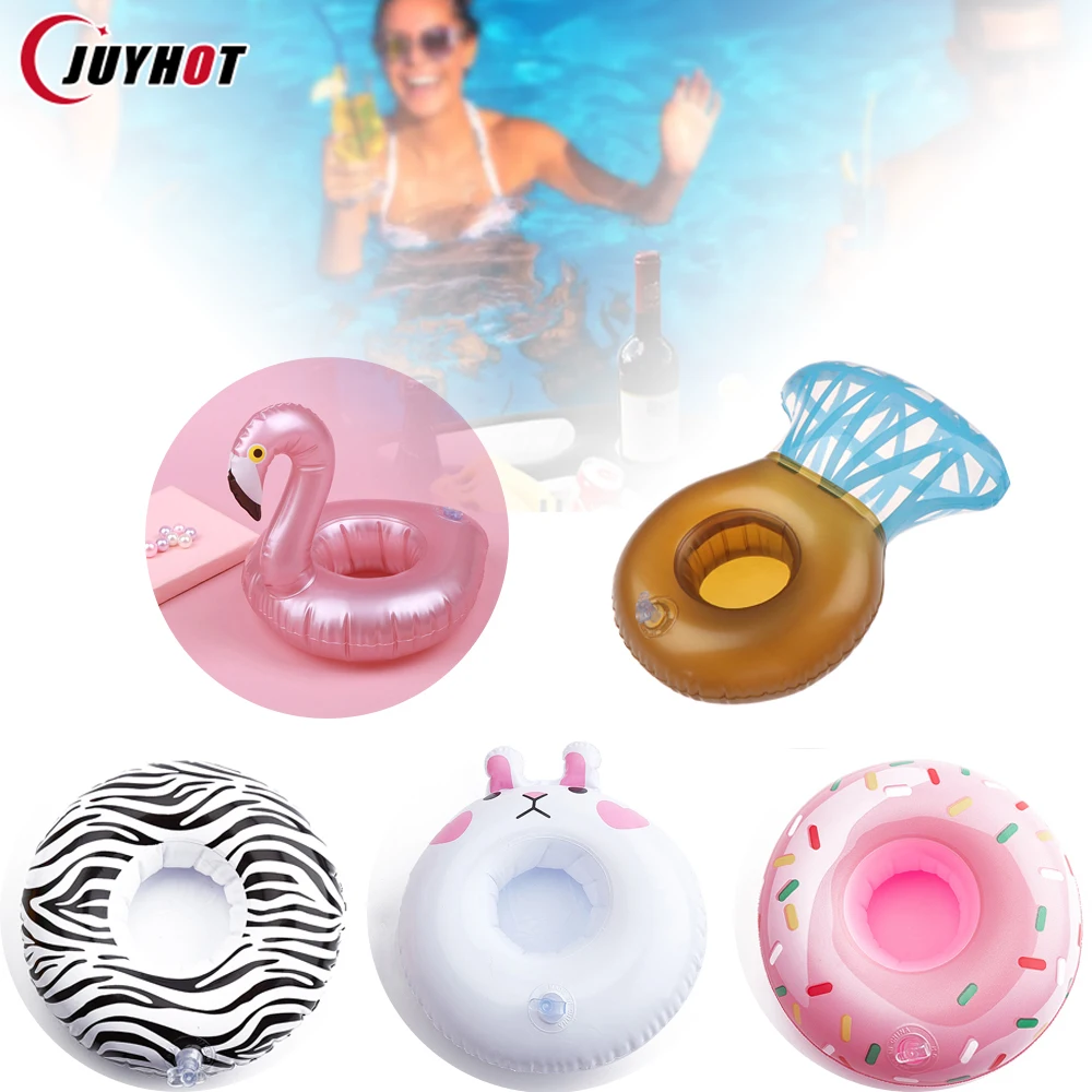 

Diamond Ring Inflatable Float Cup Holder Swimming Pool Beverage Bottle Drink Holder Floating Coaster Party Decor Bathing Toys