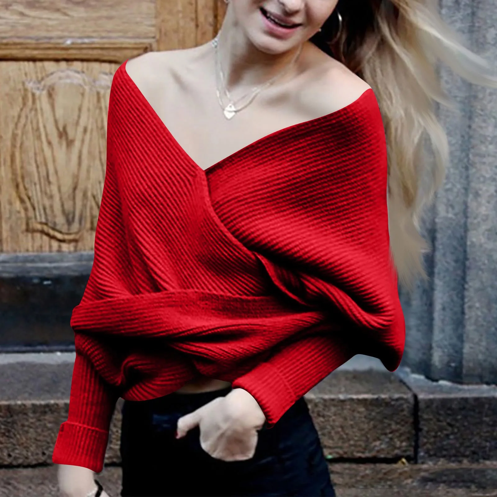 

Вязаный шарф, шаль с длинными рукавами и витым узором, вязаный витой шарф на шею, женский вязаный шарф с витыми манжетами 목도리