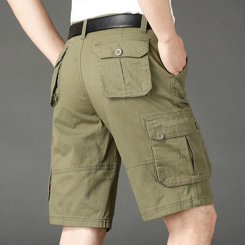 Big Size Men Oversize Cargo Shorts Summer Outdoor Essentials Male Streetwear Fashion Solid Vintage Casual Sport Short Pants 44