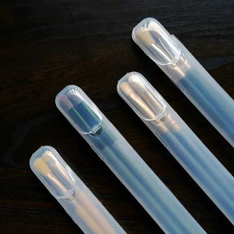 Portable Makeup Brush Storage Box Eyebrow Pencil Tableware Chopsticks Transparent With Cover Organizer Case Beauty Tool