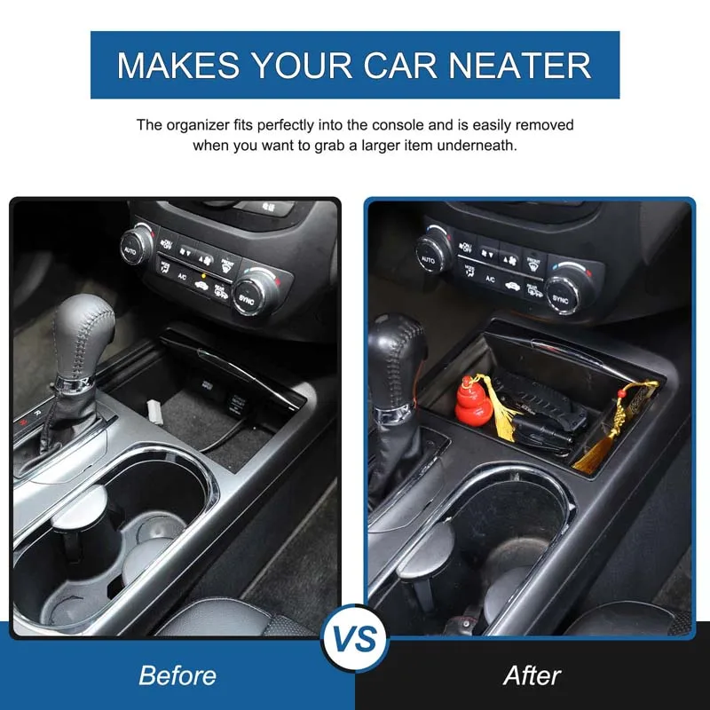 1 قطعة ABS الأسود ل أكورا RDX 2013-2017 سيارة التحكم المركزي علبة التروس صندوق تخزين أمامي علبة الهاتف المحمول اكسسوارات السيارات الداخلية