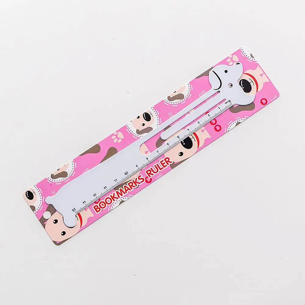 Dog Shape Ruler Cute Cartoon Metal Bookmark Ruler with High Strength Measuring Scale Adorable School Supplies for Students Book