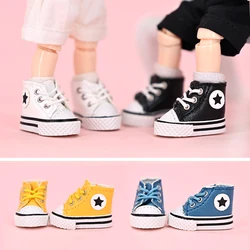 Handmade Ob11 Doll Leather Star Shoes With Shoelace Doll Accessories Cute For Penny, Ymy, Obitsu 11,Molly, Gsc,1/12 Bjd Doll