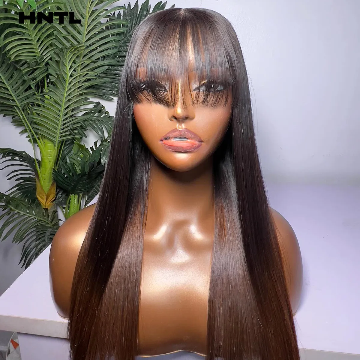 

2x6 Ombre Dark Burgundy Bone Straight Fringe Wig Human Hair 4x4 5x5 Ready to Wear Glueless Wigs for Woman T1b/99j Lace Front Wig