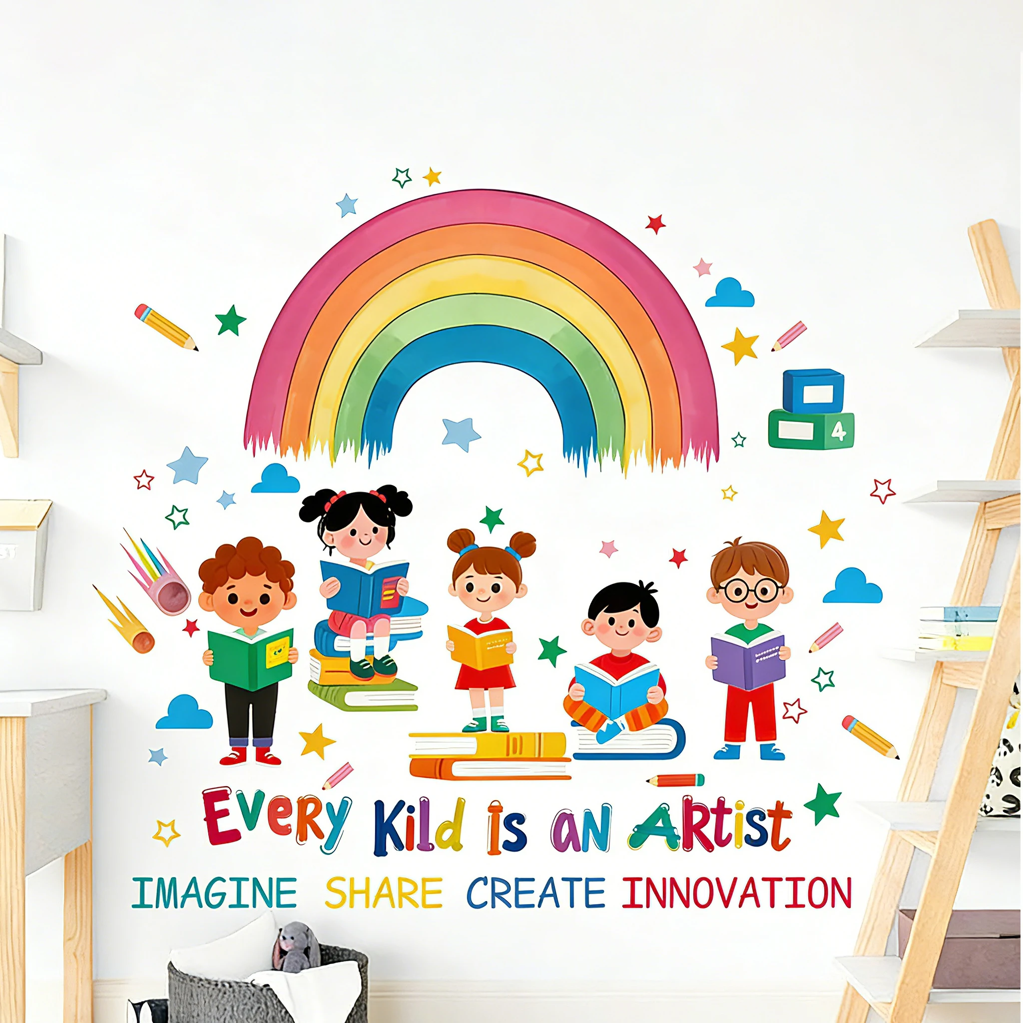 Edukacyjne naklejki ścienne dl – Kids Education Quote recenzja i cena